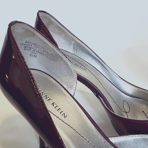 Women's Anne Klein Christa D'Orsay Plum Berry 3" Heels, Size 6.5M - Picture 5 of 10